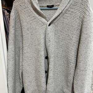 Rails Men's Corden Shawl Collar Cardigan in Monochromatic Speckle